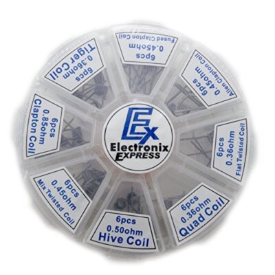 8 Different Pre-Built Coils - 48 Pieces Total - Convenient Case
