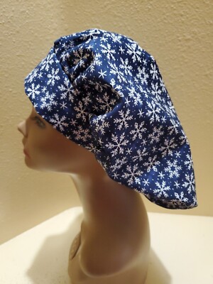 Women's Working Cap With Sweatband - Adjustable Bouffant Scrub Cap, One Size, Japanese Koi Fish Floral Print