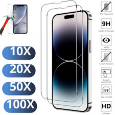 Tempered Glass Screen Protector For iPhone 16 15 14 13 12 11 Pro Max Plus XR LOT
