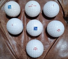 PGA Red Crown Vintage Golf Balls. Lot of 7. LOF Logo. Rare