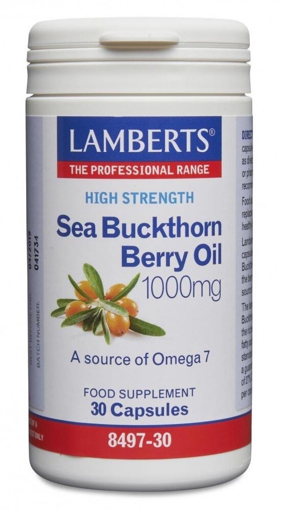 Lamberts Sea Buckthorn Berry Oil 1000mg Capsules (30)  BBE 09/2027