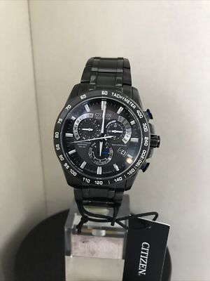 Citizen Men's Eco Drive A-T Radio Controlled Sapphire Bracelet