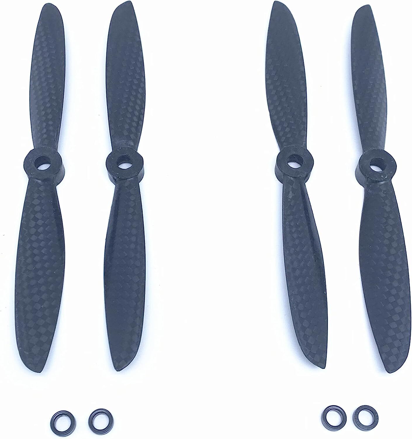 Replacement 2 Pairs 6045 Carbon Fiber CW CCW Propeller Compatible with RC