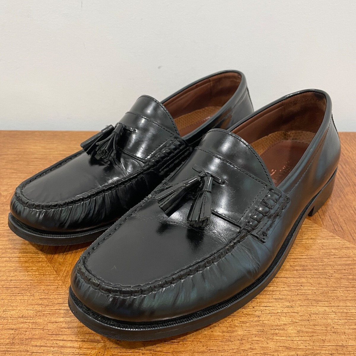 JOHNSTON & MURPHY Black Tassel Loafers Shoes 6 D Amazon.com | Johnston & Murphy Men main image 4