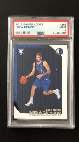 Luka Doncic Rookie Card Rare Error Hoops 268 PSA 9 MINT No Lines PSA 