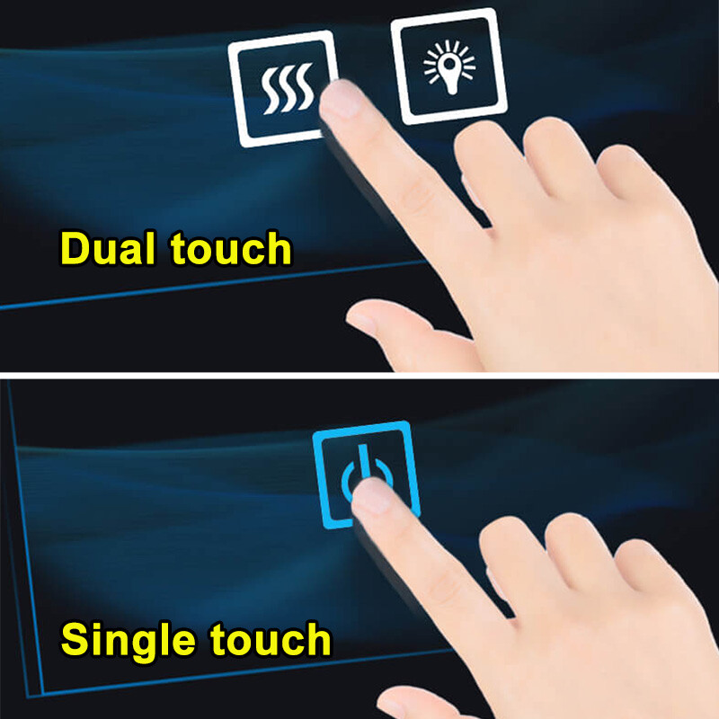 LED Cloakroom Bathroom Mirror Lights Touch Switch Illuminated Anti Mist