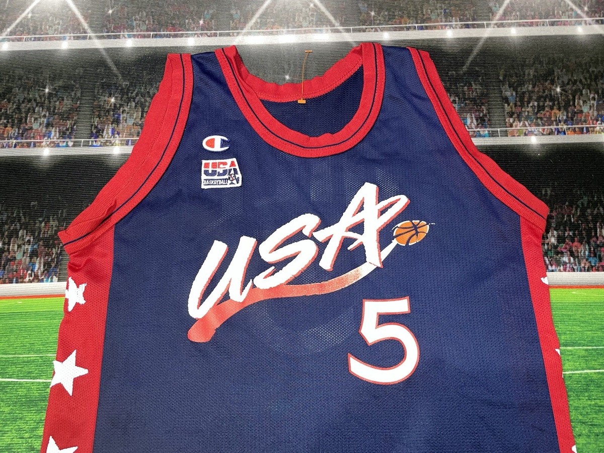 Grant Hill USA Team Olympics Champion Basketball Jersey