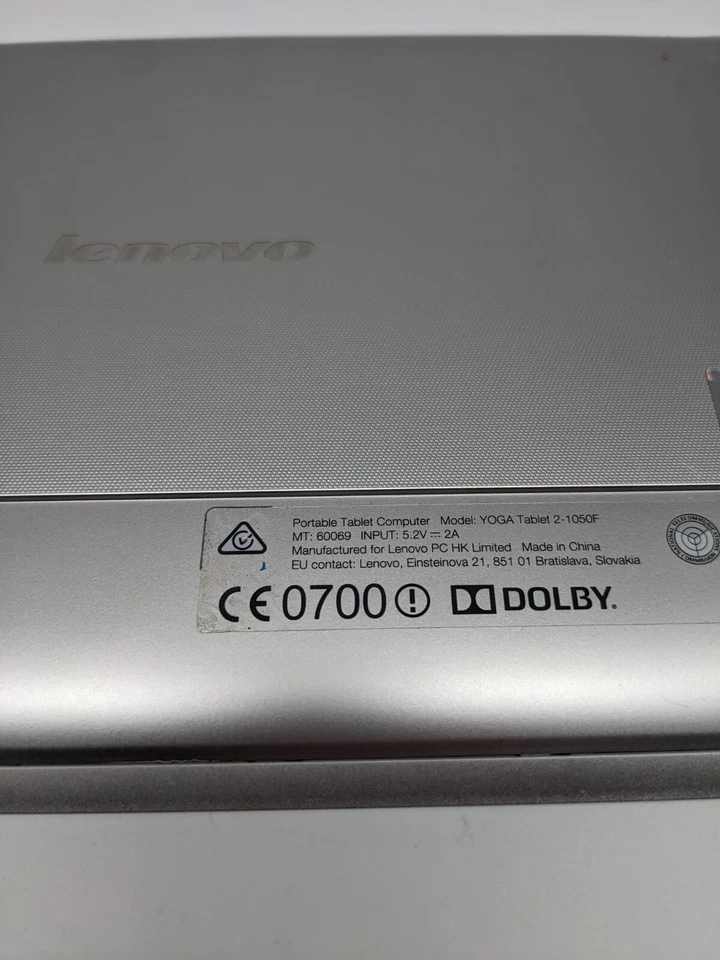 LENOVO Yoga Tablet 2 Modell: 2-1050f Silber | OHNE AKKU | UNGETESTET #X6 - Bild 4 von 4