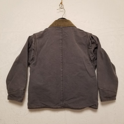 Vintage Gap BOYS S 5/6 Insulated Canvas Barn Chore Work Coat Jacket Gray Pockets - Picture 14 of 21