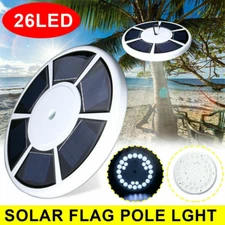 Flag Pole Light Solar Powered Top Mount,26-136LED Outdoor Waterproof Solar Light