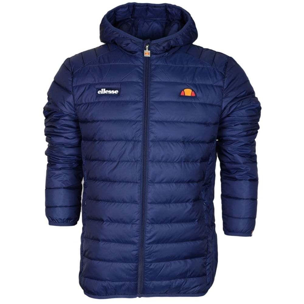 Ellesse SHS01115 Lombardy Padded Zip Hooded Navy Jacket