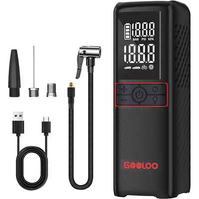 GOOLOO Cordless Air Compressor 160PSI Portable Tire Inflator LED & Auto Shutoff