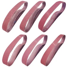 18 Pack 1-1/2 X 30 Inch Sanding Belts for Pipe Tube Polisher Sander- 3 Each of 6