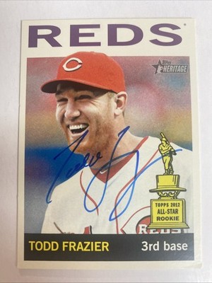 Todd Frazier Autographed 2013 Topps Heritage Card #85 Cincinnati Reds B-89