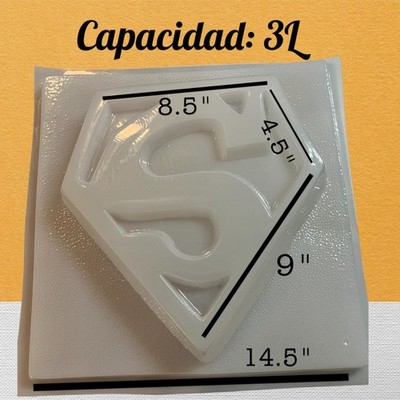 Molde Forma Logo Super Man para Gelatinas Molde de Plástico SuperMan Logo Mold