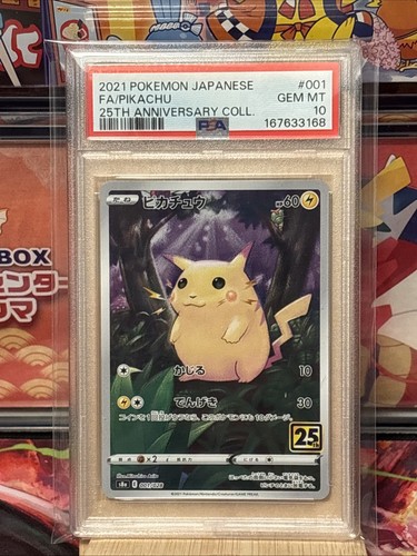 PSA 10 2021 Pokémon Japanese 25th Anniversary Collection F/A Pikachu 001/028