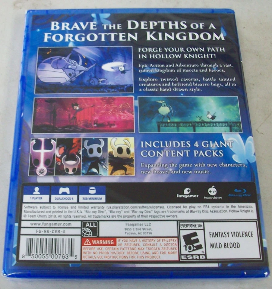 Hollow Knight - Playstation 4 - Includes DLC - NEW & SEALED - FREE US SHIPPING - Image 3 of 4