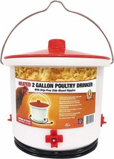 Farm Innovators Heated Chicken Waterer Poultry Drinker Bucket 2 Gallon HB-60P