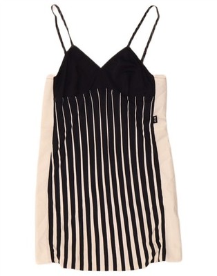GIANFRANCO FERRE Damen Sommerkleid IT 40 Small schwarz gestreift Viskose VR11