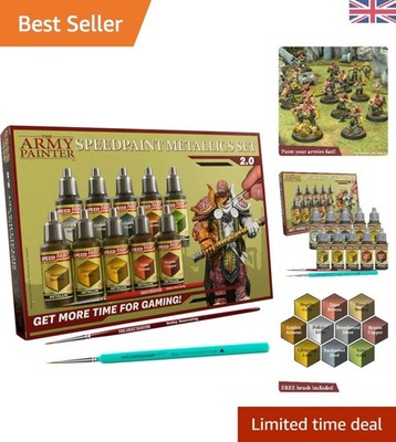 Hochpigmentiertes 10er-Pack Metallic-Lackset für schnelle Miniatur-Detailing