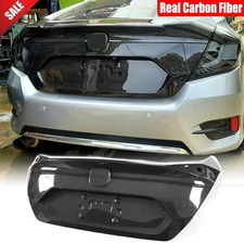 Real Carbon Fiber Rear Trunk Lid Cover Trims for Honda Civic 10th Gen 2016-2020