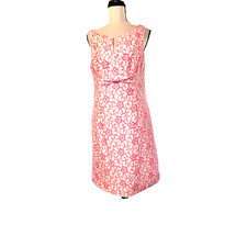 Lilly Pulitzer Daena dress floral fiesta pink lace embroidery shift dress sz 10