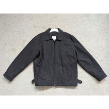 Old Navy Wool Blend Harrington Jacket Mens XL Charcoal Gray Y2K Vintage 2003