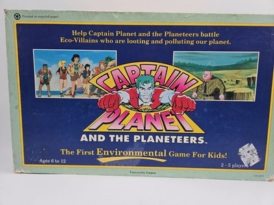 Vintage Captain Planet and the Planeteers Board Game  1991 University Games 