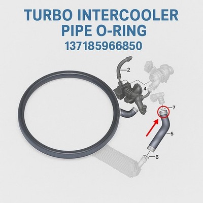 Turbo Boost Rohr O-Ring Dichtung 13718596850 kompatibel mit für BMW F20 F22 F30