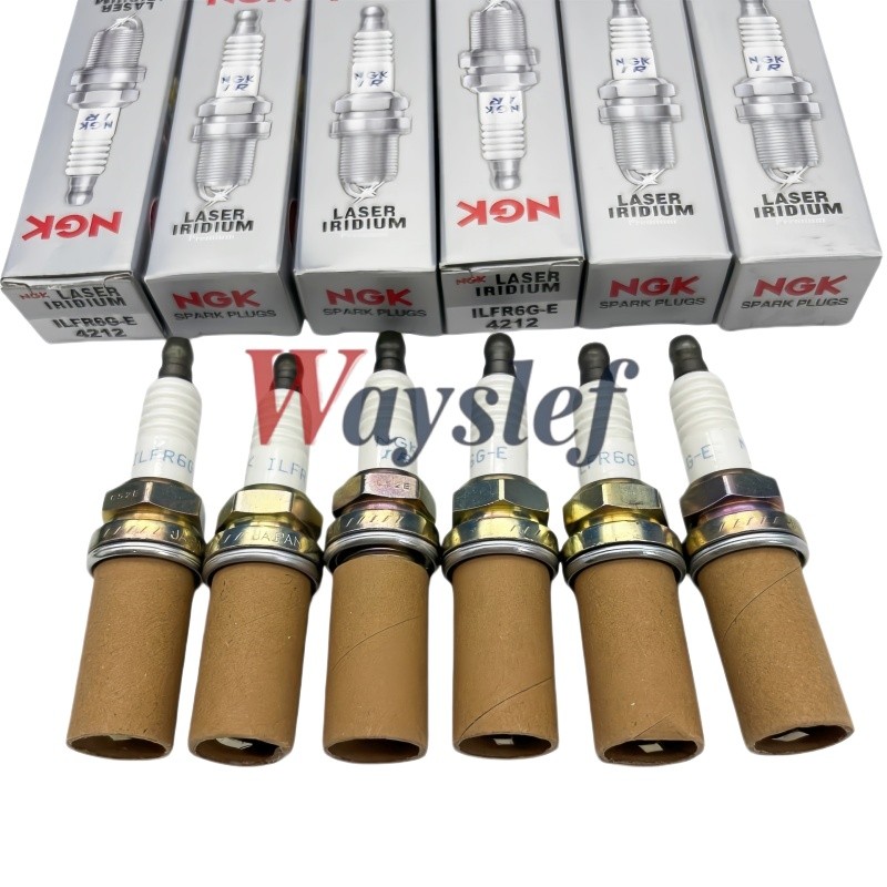6Pcs NGK Laser Iridium Spark Plug Nickel Core Tip Standard 0.032in ILFR6G-E 4212