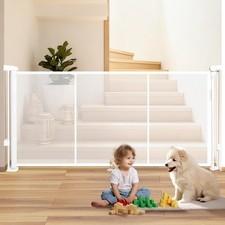 81" Retractable Baby Gate  Dog Gate, Extra Wide 41" Tall for Stairs/Openings