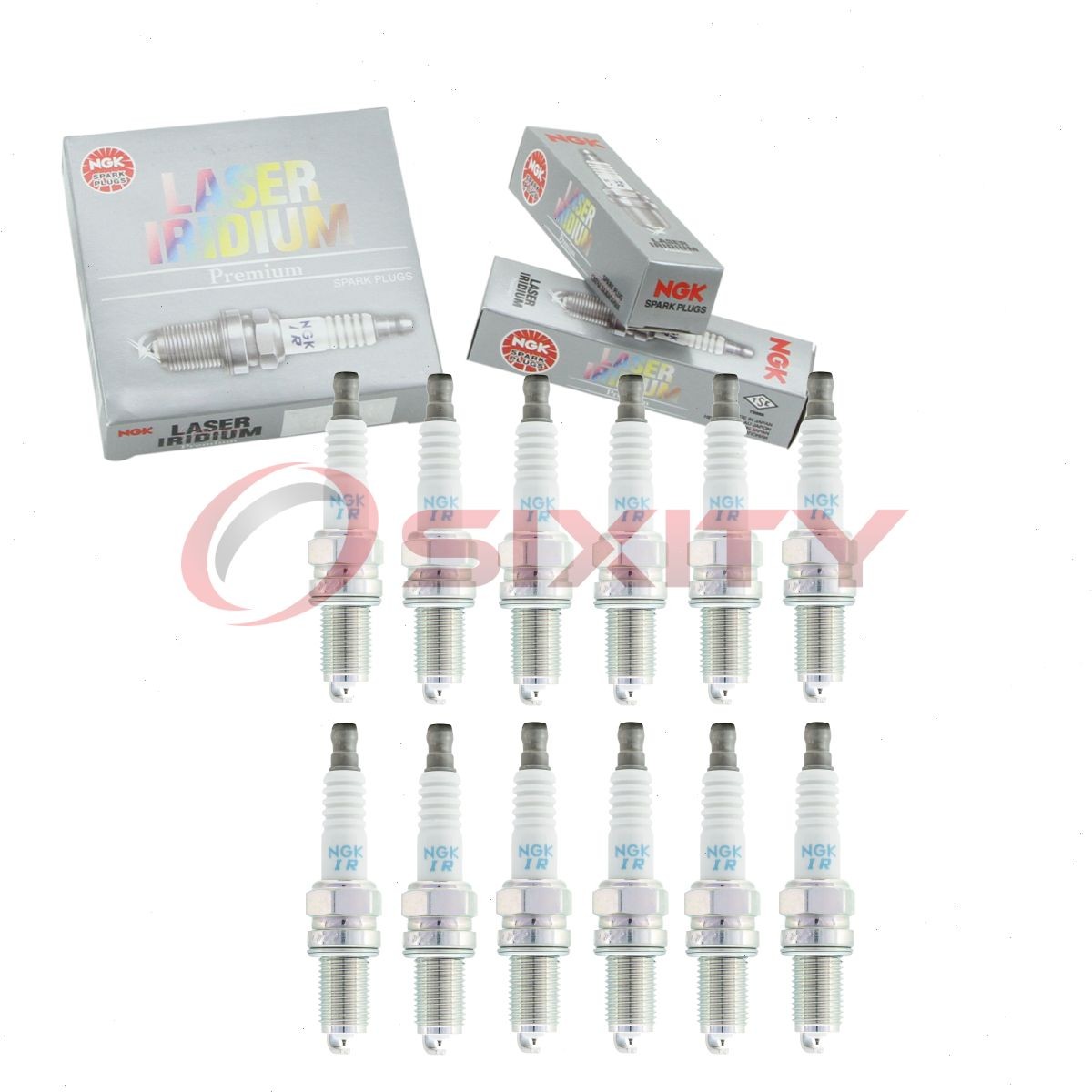12 pc NGK Laser Iridium Spark Plugs for 2003-2010 Lamborghini Murcielago ft