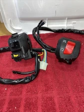 Pair Motorcycle Handlebar Switch Control Button For Turn Signal Headlight Horn