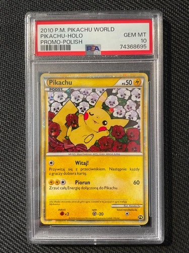PSA 10 Pikachu Polish World Collection 2010 7-11 Japanese Promo Pokemon Card