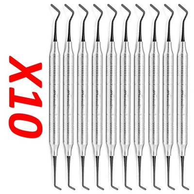 Dental Composite Filling Instruments Spatula & Plugger Titanium Black Color Tips