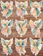 Pastel Fairy Die Cut Vinyl Stickers Set Notebook Laptop WaterBottle
