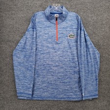Russel Football Florida Gators 1/4 Zip Shirt Mens XL Blue Long Sleeve NCAA