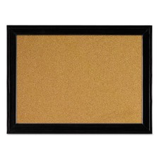 Quartet Cork Bulletin Board with Black Frame, 17 x 11