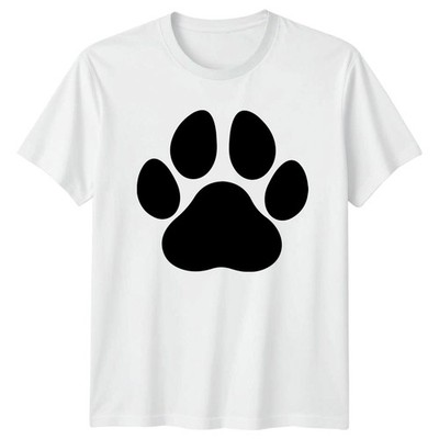 Pfotenabdruck Haustiere Tiere Herren T-Shirt Damen Tee Grafik Unisex Oberteil