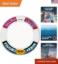 Clear Fluorocarbon Fishing Leader - 50 Yards, Abrasion Resistant, 15-100 Lb