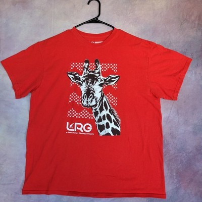 LRG Lifted Research Group Red Giraffe Graphic T-Shirt Men s Size Large Cotton