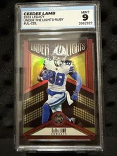 2023 Panini Legacy CeeDee Lamb Under the Lights-Ruby #UL-CDL Diamond Mint 9