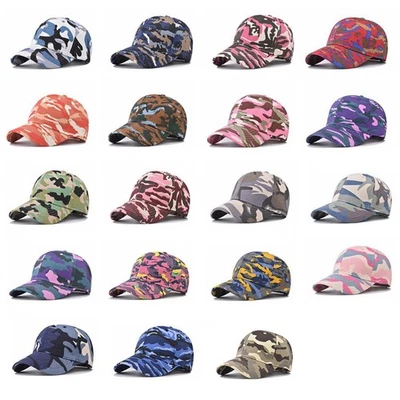 New Camouflage Baseball Hat Mens Womens Hip Hop Breathable Cotton Snapback Cap