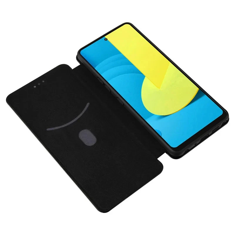 Shockproof Flip Carbon Fiber Magnetic Adsorption Phone Case For LG Stylo7 Cover - Image 3 of 4