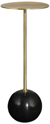 Uttermost Gimlet 22" High Marble and Brass Art Deco Modern Drink Table - Picture 2 of 4