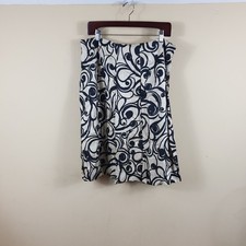 Talbots Printed Silk Pleated Skirt Size 18