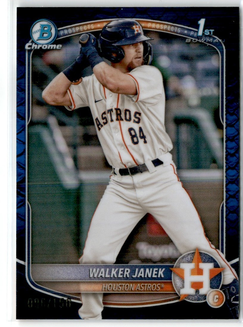 2025 Bowman Chrome 1st Blue Reptilian Walker Janek /150 Astros