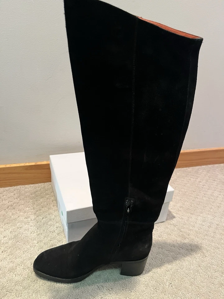 Botas hasta la rodilla de gamuza para mujer de Santoni hechas en Italia talla 40 Foto 3 de 4