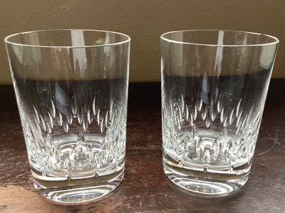 Set Of Two Wedgwood Vera Wang Duchesse Double Old Fashioned Glasses Tumblers