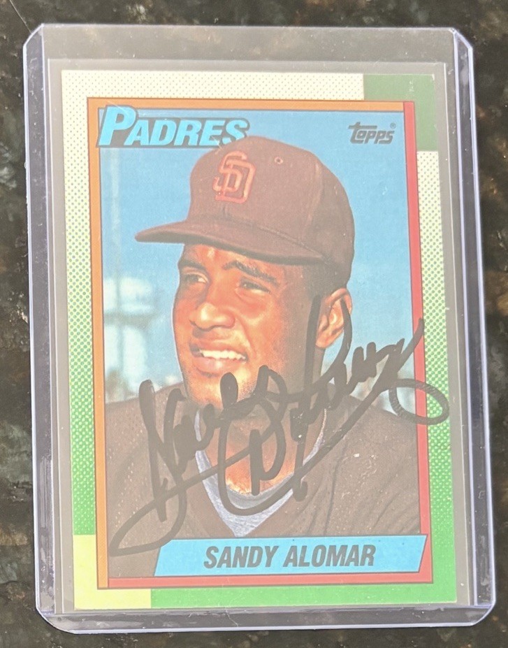 1990 Topps - Sandy Alomar Jr. #353 Auto Autographed Card